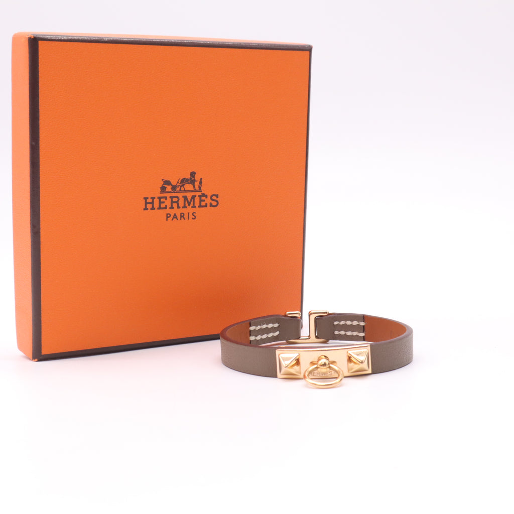 Gold Swift Leather Rivale Mini Bracelet W22637