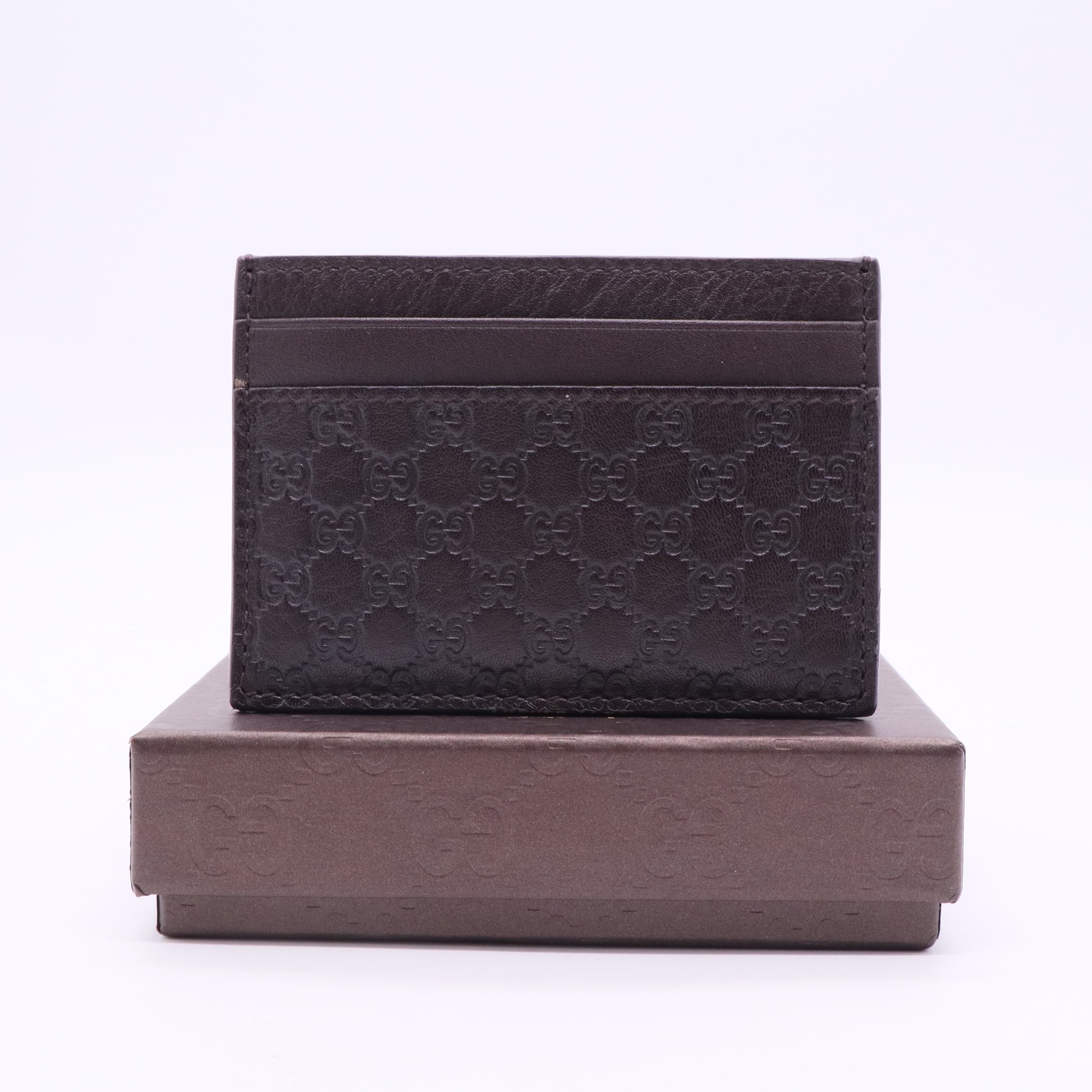 Microguccissima leather card case