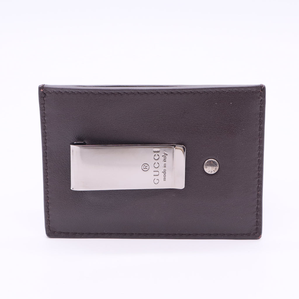 Microguccissima leather card case