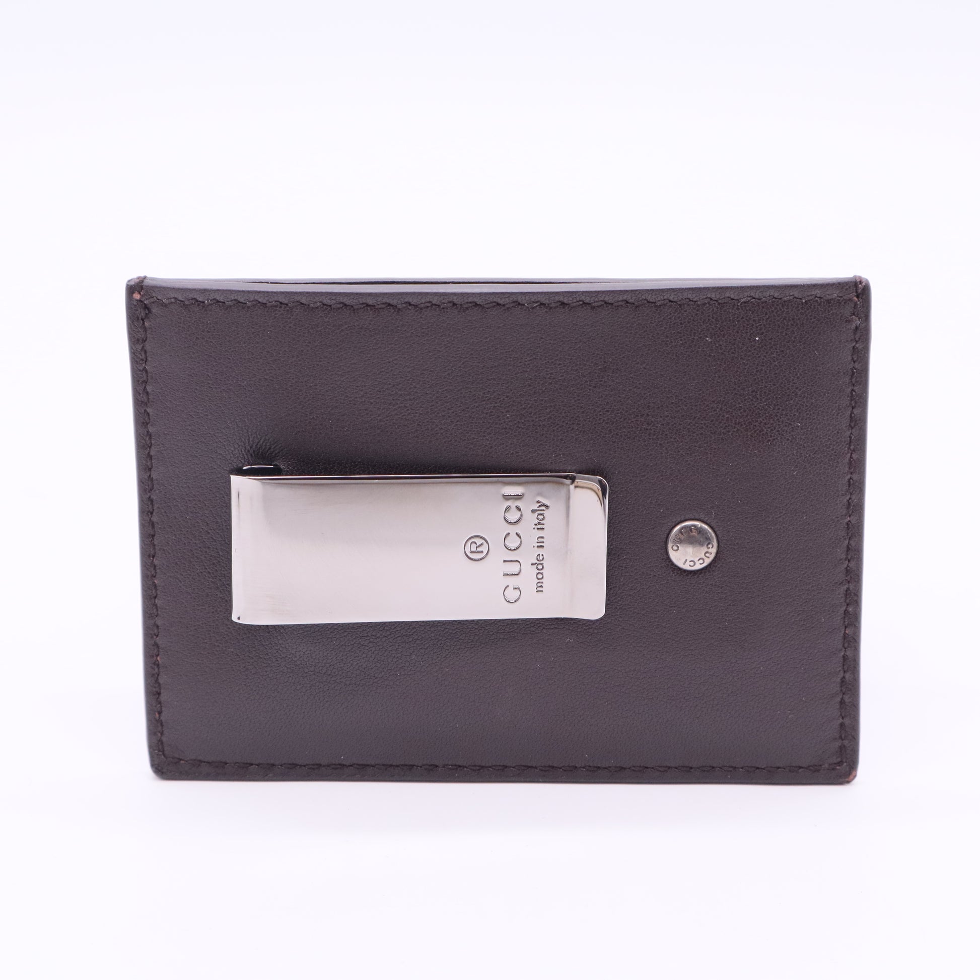 Microguccissima leather card case
