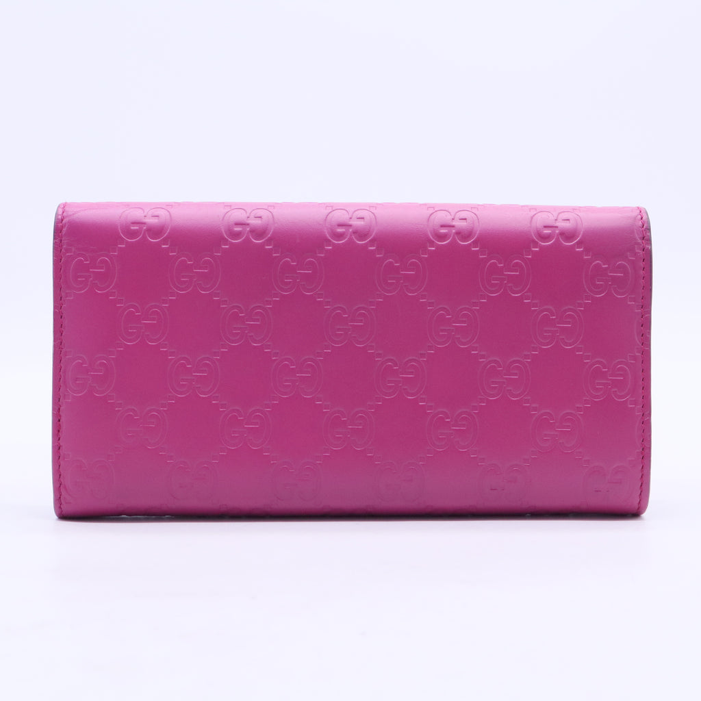 Bow Continental Wallet Guccissima Leather W20350