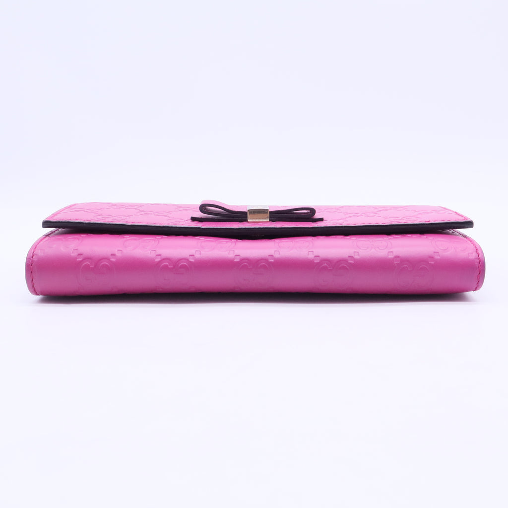 Bow Continental Wallet Guccissima Leather W20350