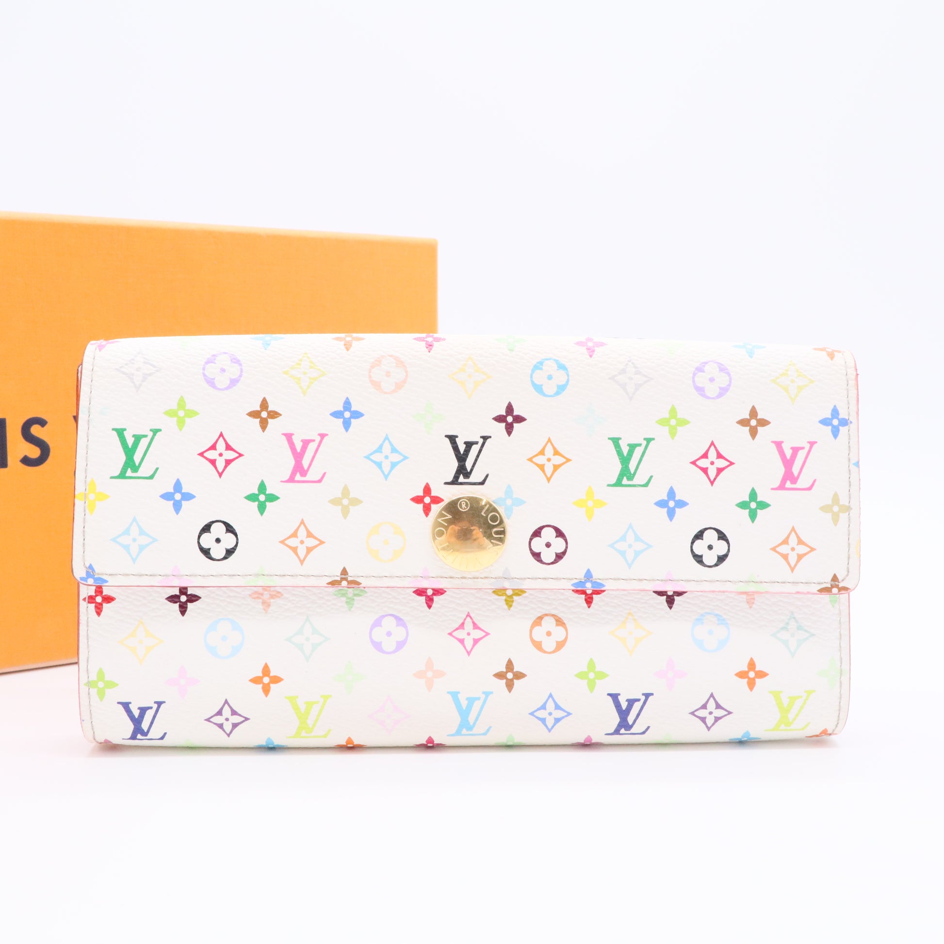 Multicolore Monogram Pattern Sarah Wallet