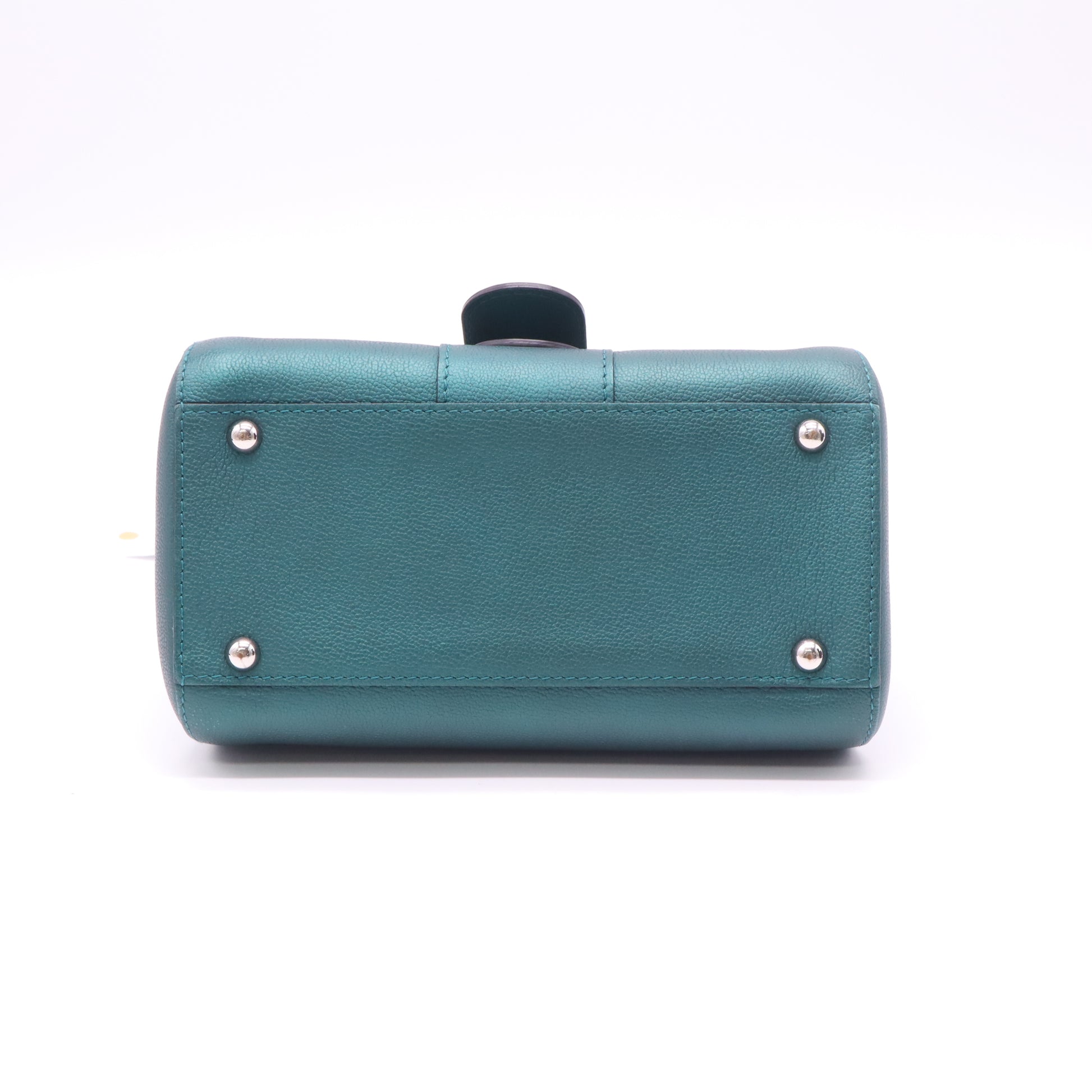 Delvaux Metallic Rodeo Calfskin Mini Brillant Satchel Peacock twins B23286