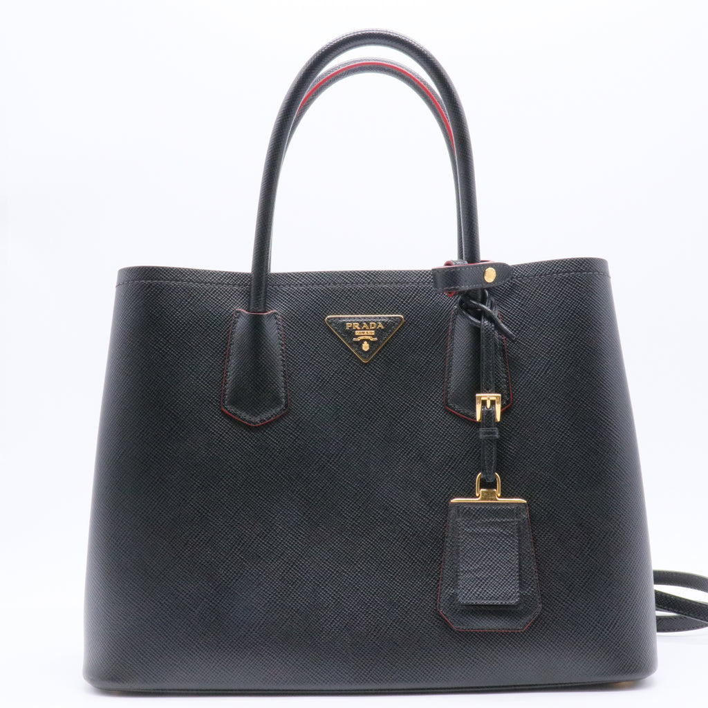 Cuir Double Tote Saffiano Leather twins