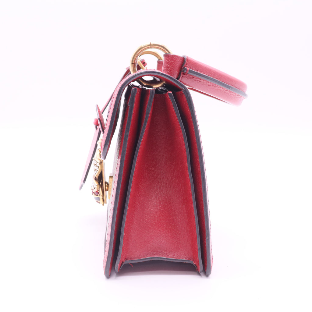 Gucci  GG Supreme Monogram Small Queen Margaret Top Handle Bag Red twins