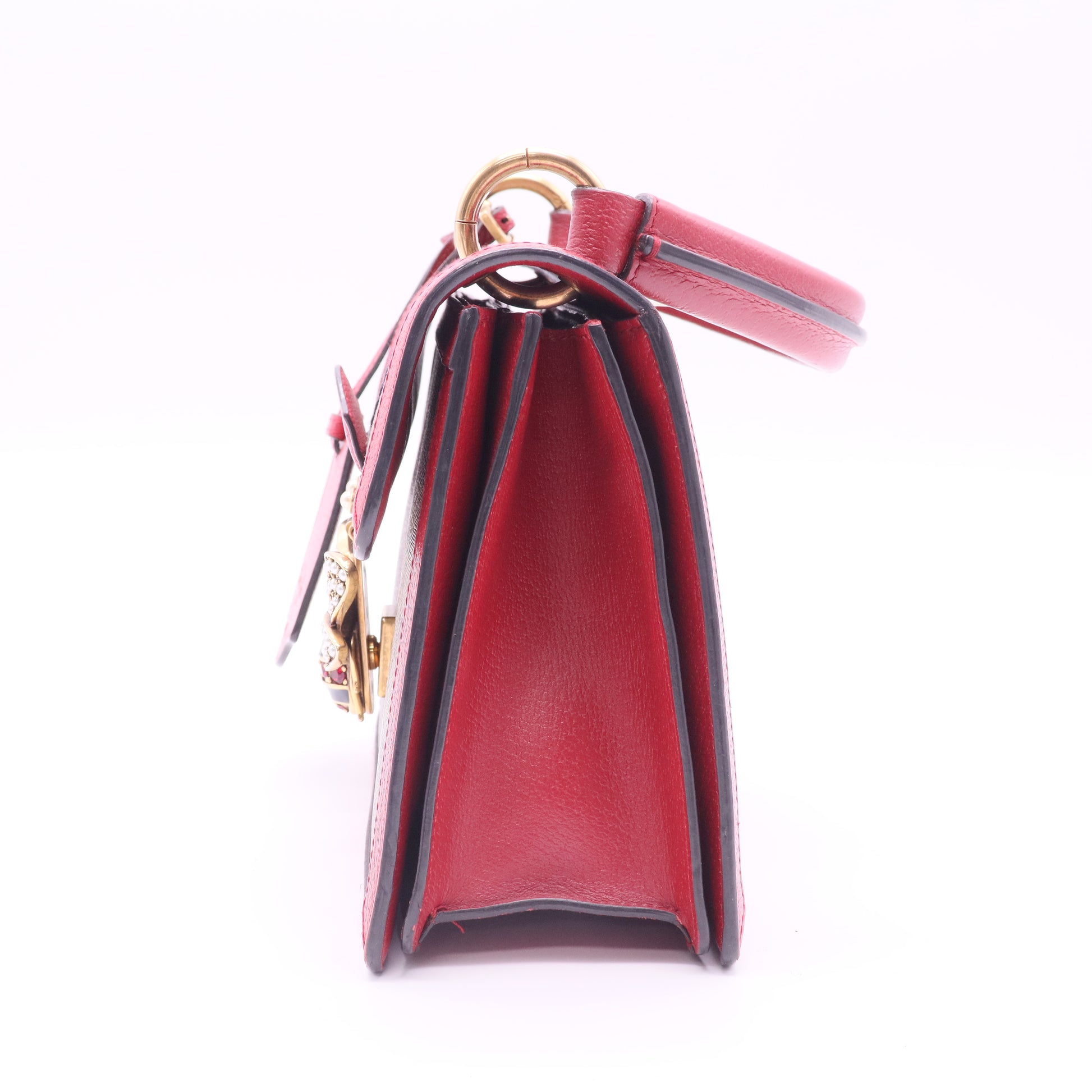 Gucci  GG Supreme Monogram Small Queen Margaret Top Handle Bag Red twins