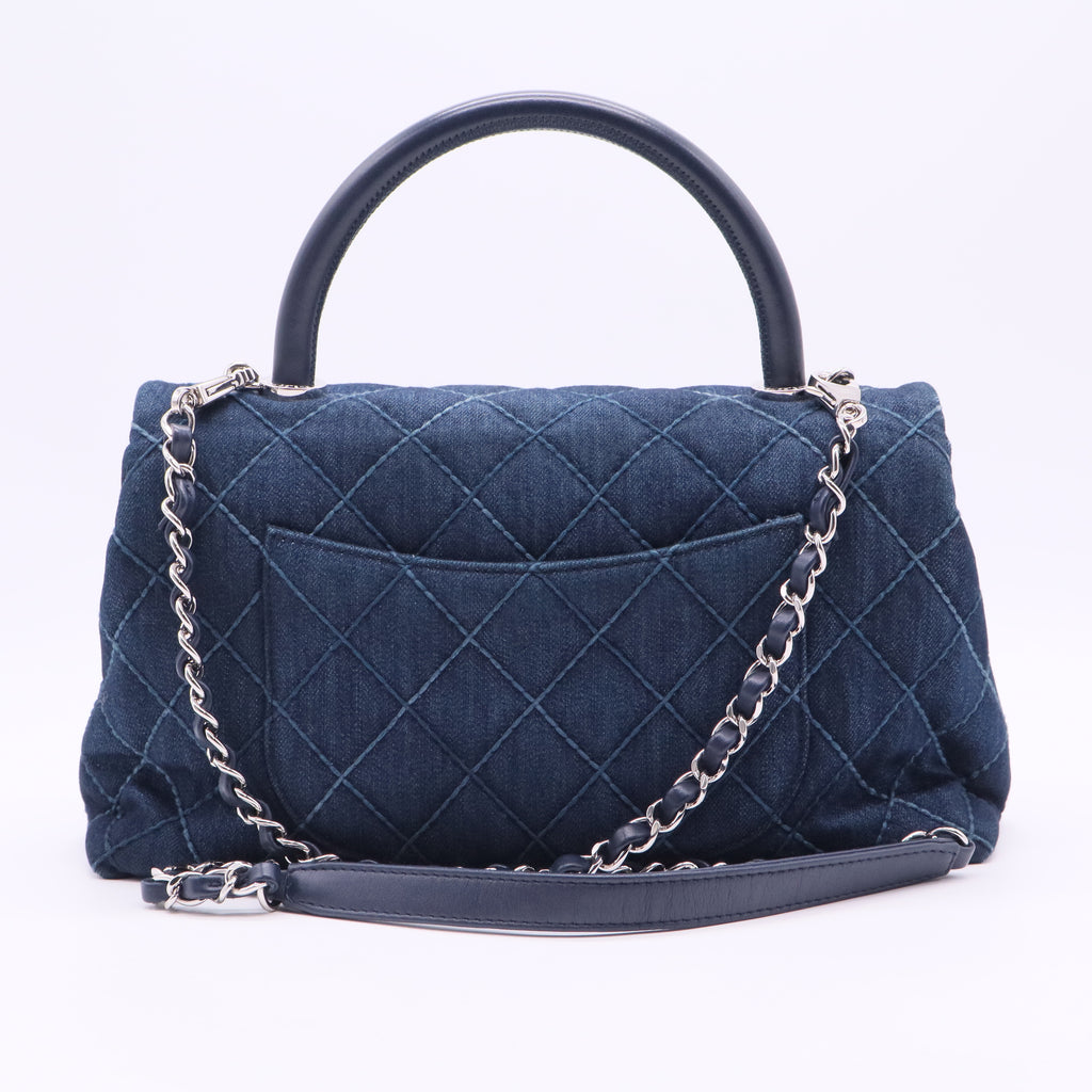 Coco Handle Denim/Leather Blue Small