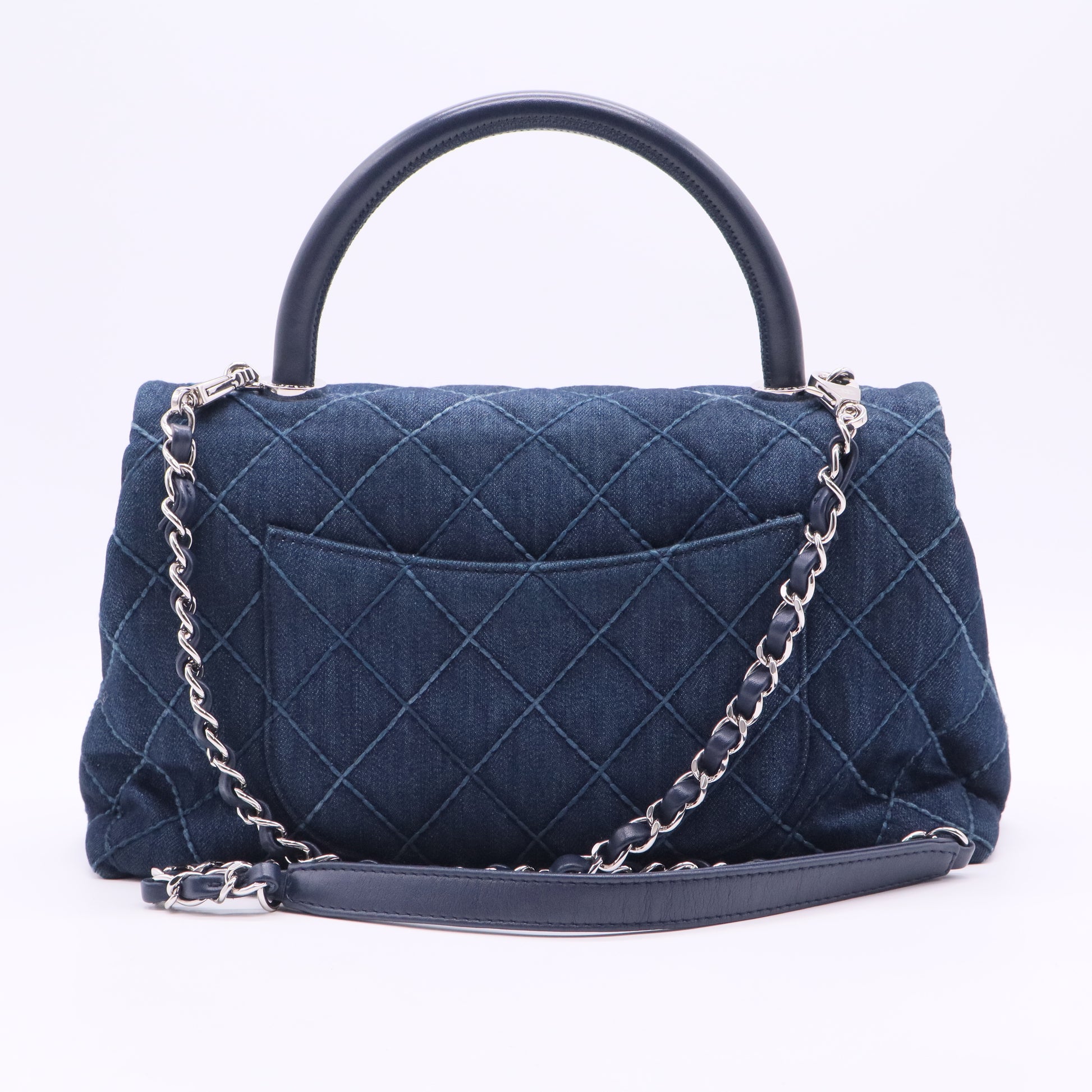 Coco Handle Denim/Leather Blue Small