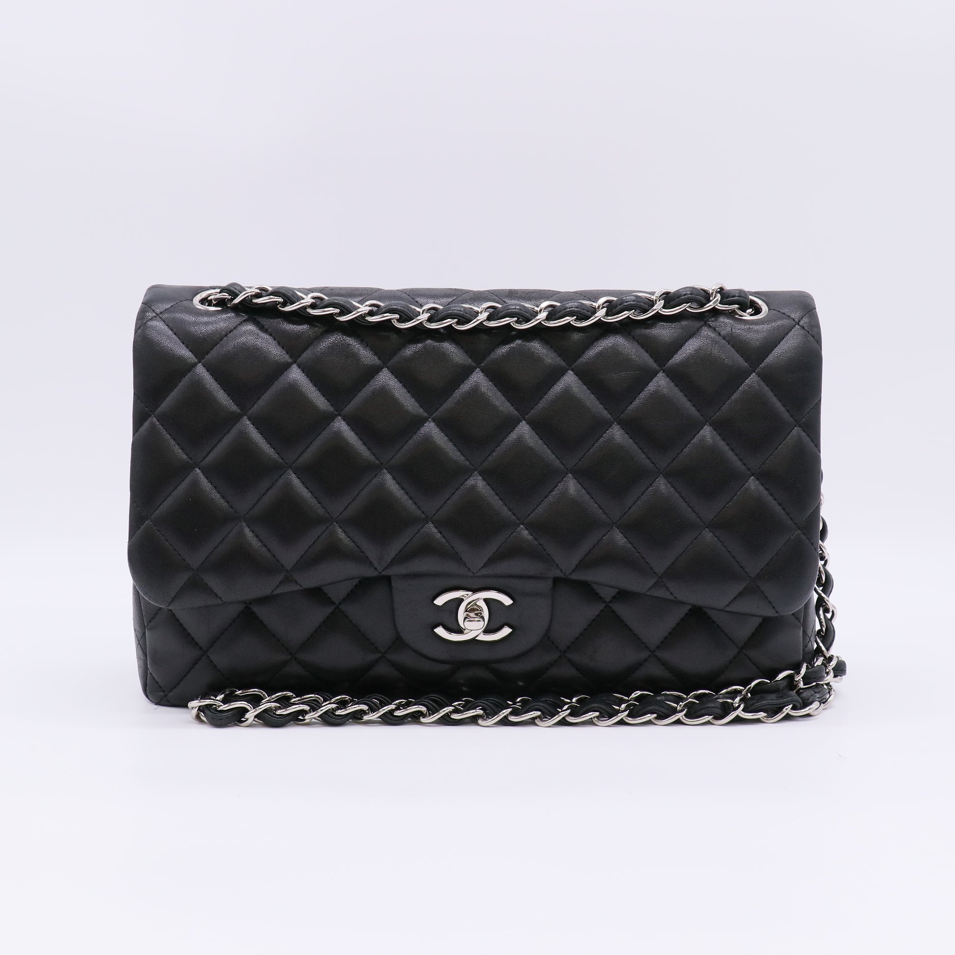 Classic Double Flap Bag Quilted Lambskin Jumbo B23289