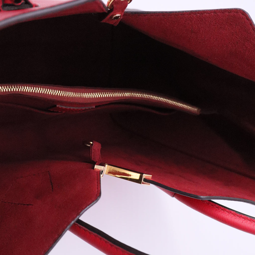 Calfskin Monogram Kimono Tote Cherry