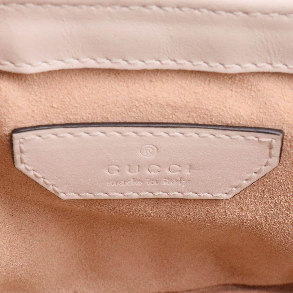 GG Marmont Top Handle Flap Bag Diagonal Quilted Leather Mini twins