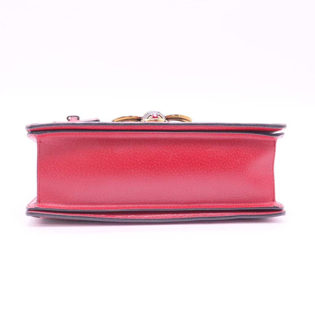 Gucci  GG Supreme Monogram Small Queen Margaret Top Handle Bag Red twins