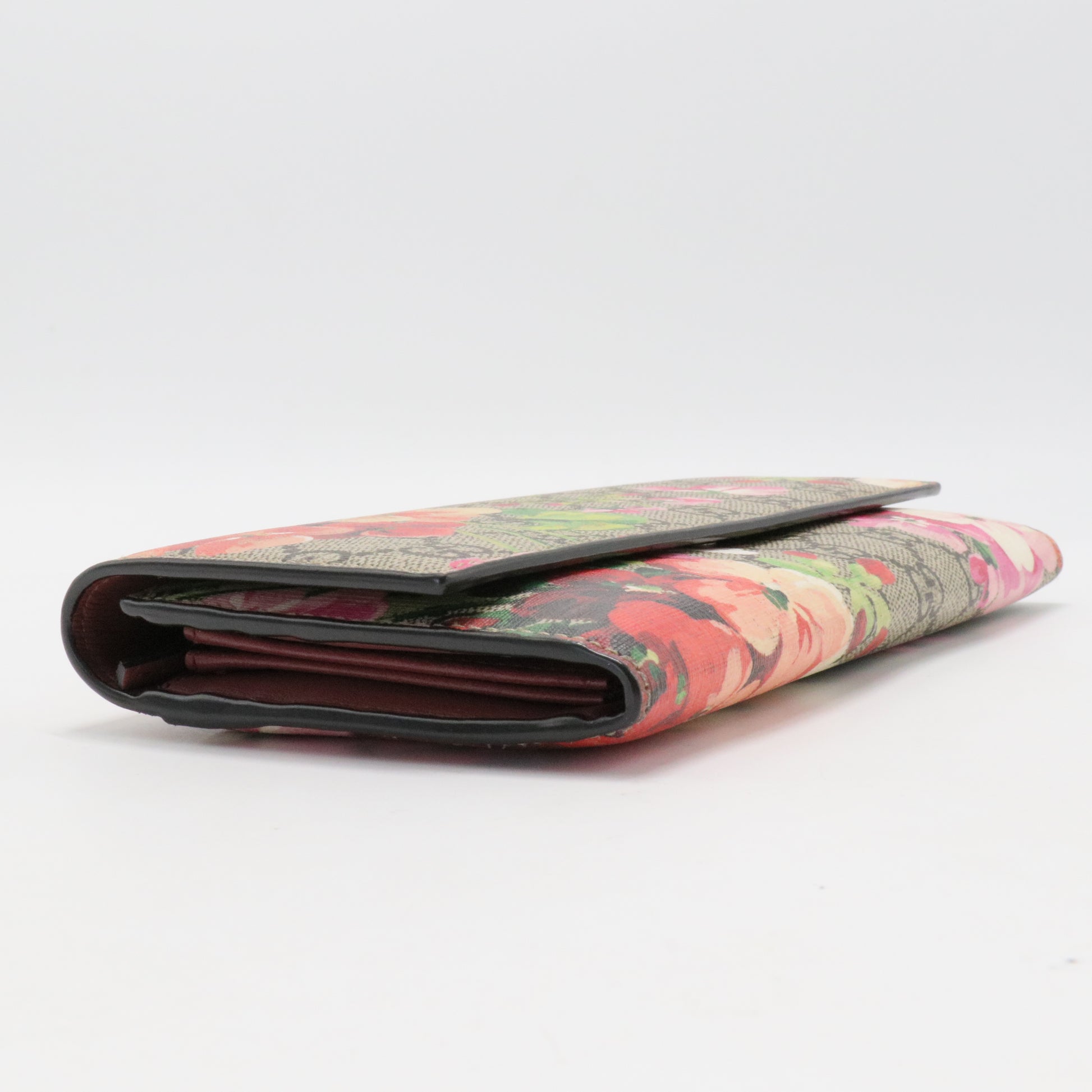 Continental Wallet Blooms Print GG Coated Canvas