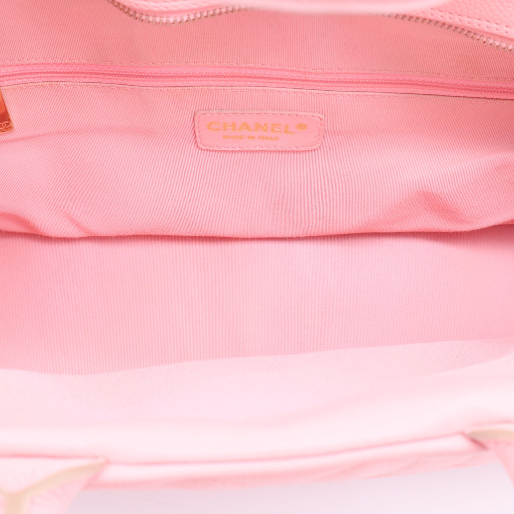Chanel vintage pink bowling bag twins