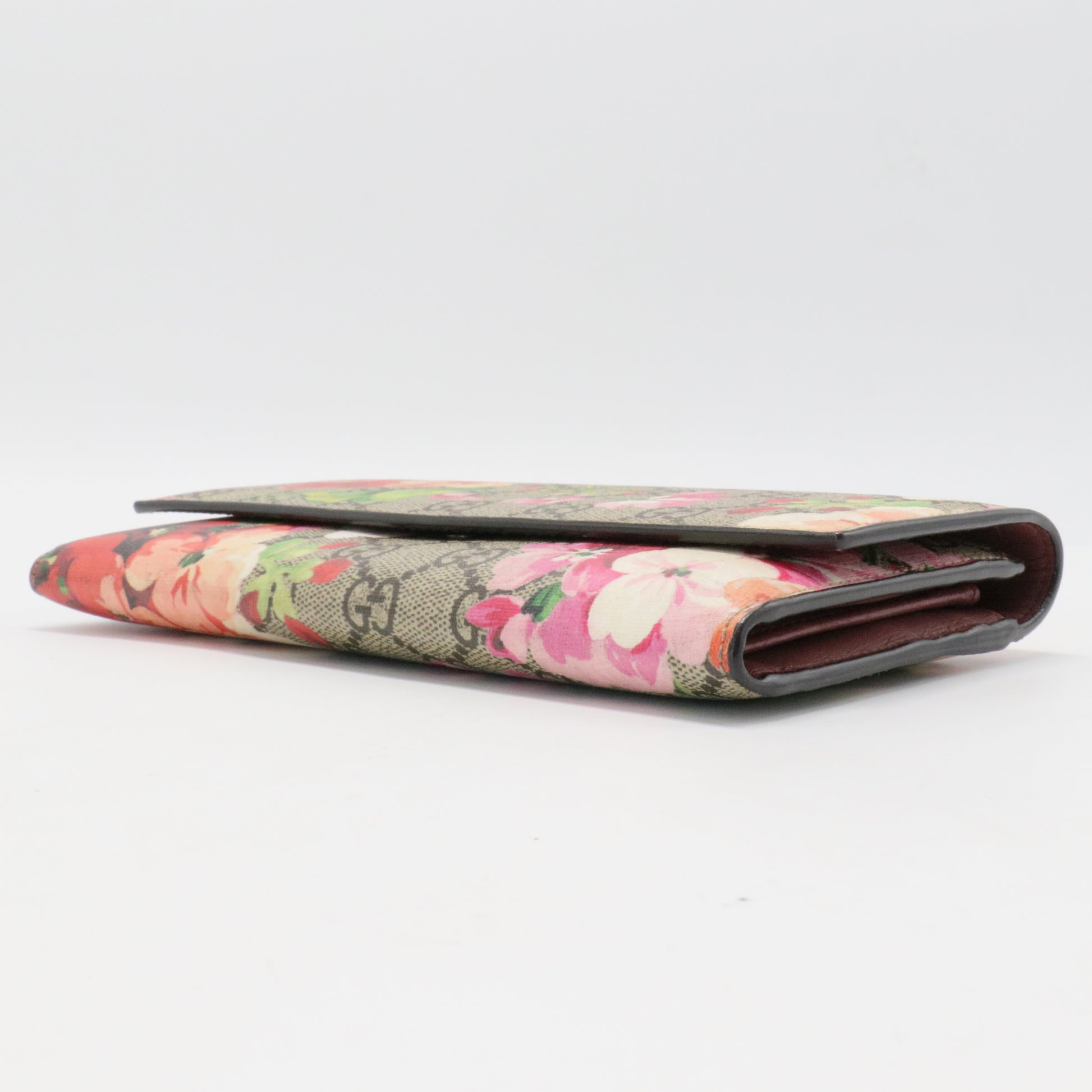 Continental Wallet Blooms Print GG Coated Canvas