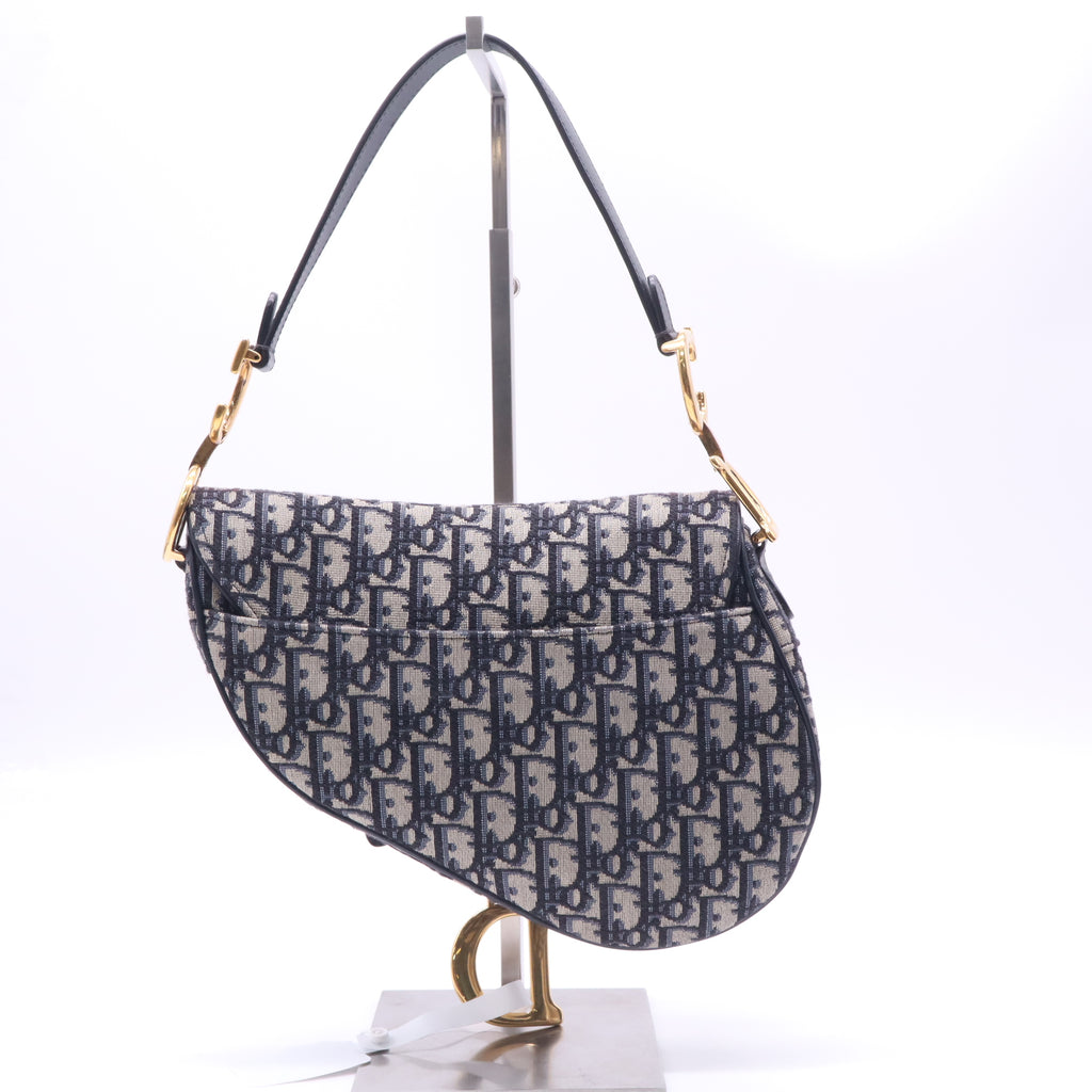 Christian Dior Saddle Handbag Oblique Canvas twins B23287