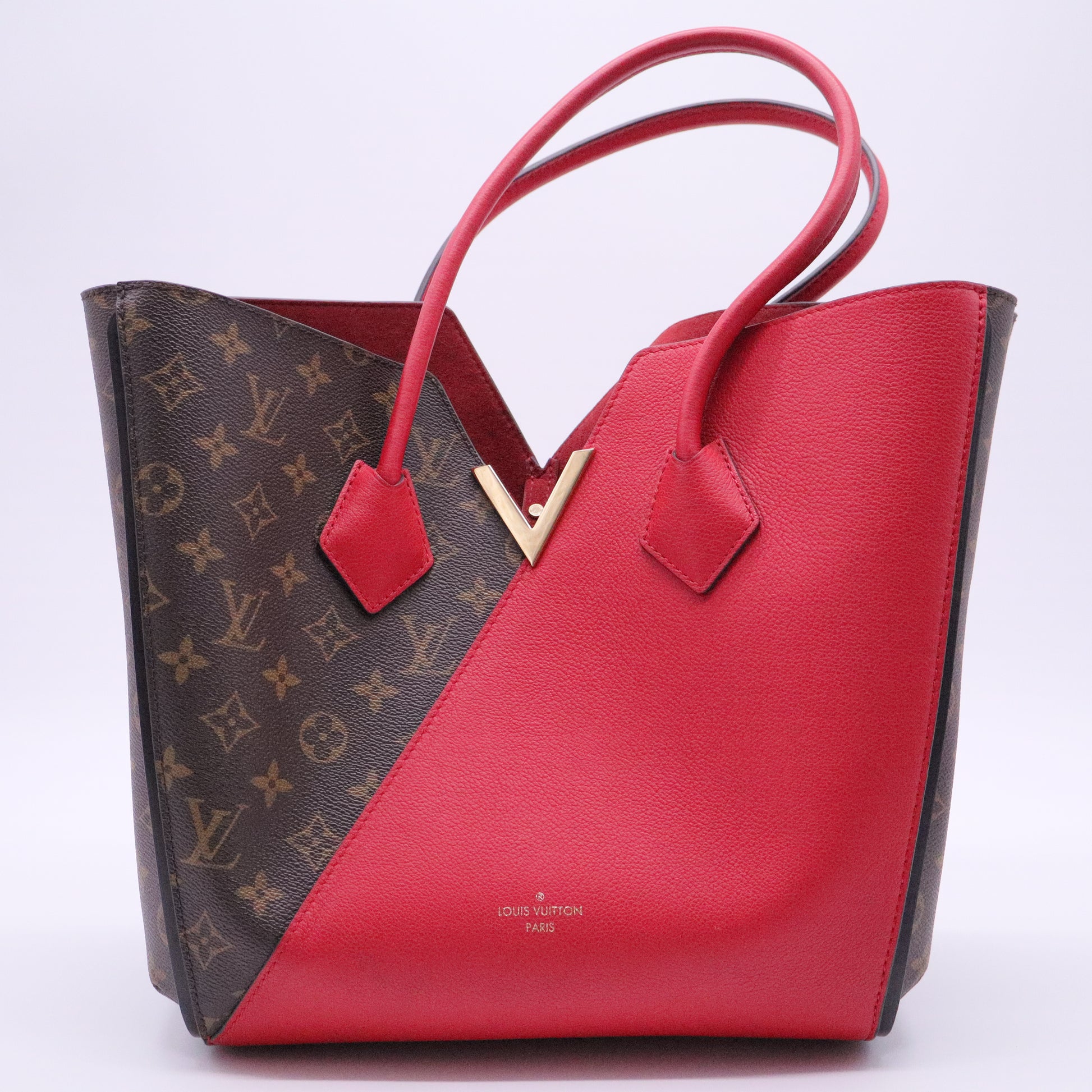 Calfskin Monogram Kimono Tote Cherry