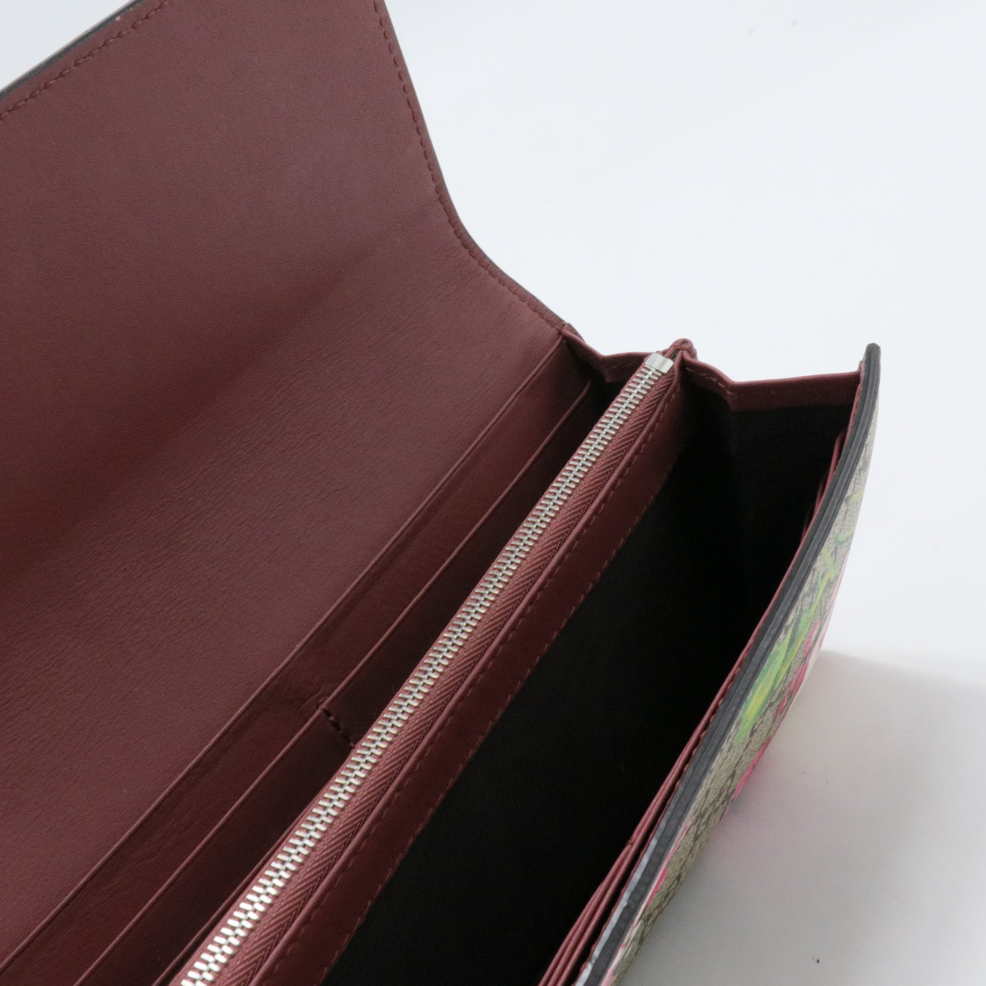 Continental Wallet Blooms Print GG Coated Canvas