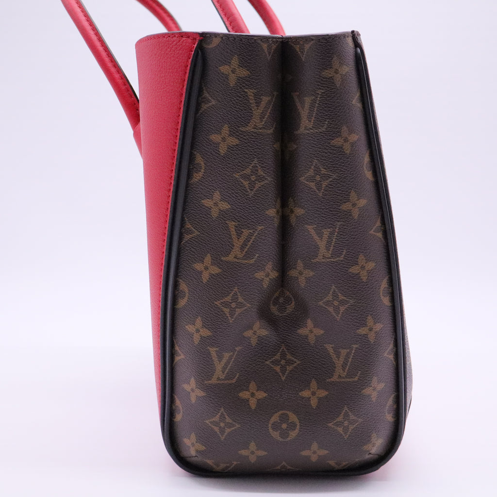Calfskin Monogram Kimono Tote Cherry