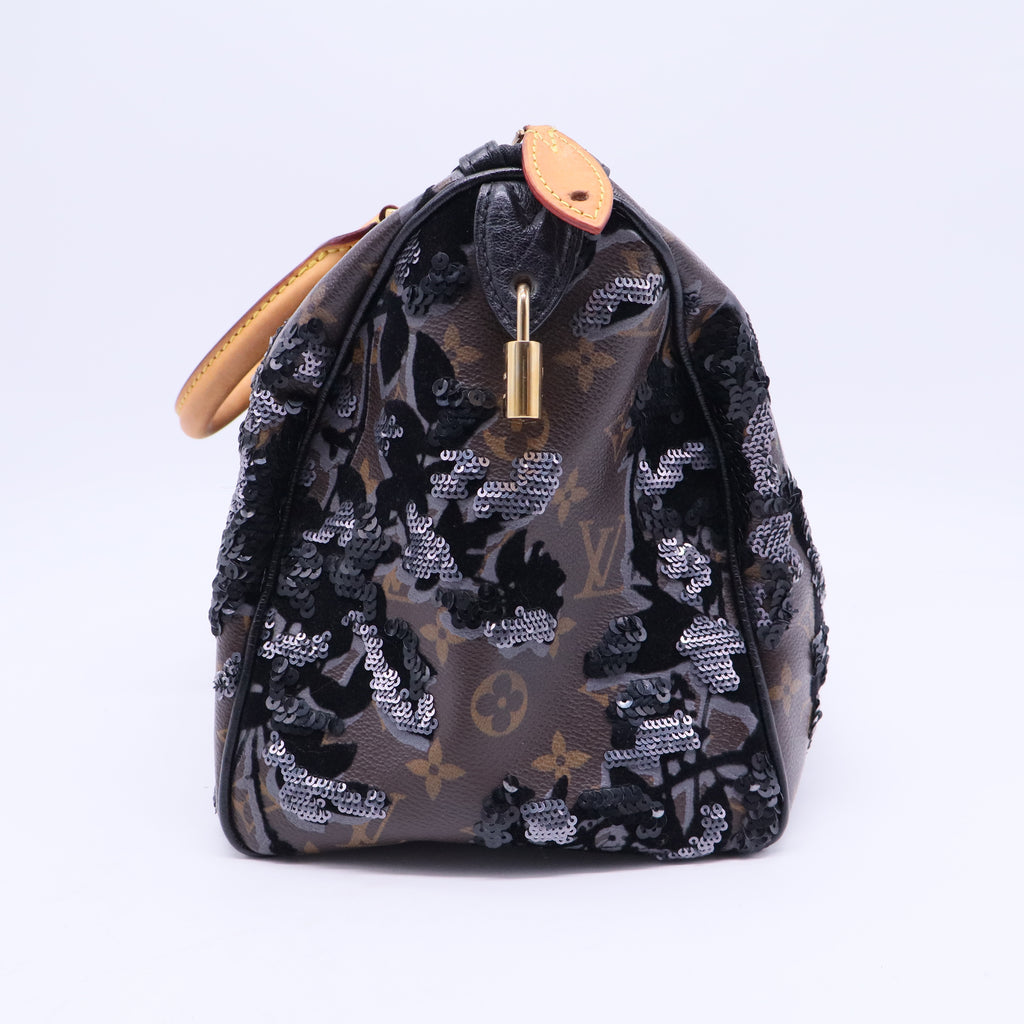 Speedy Handbag Fleur De Jais Monogram Canvas 30 B20208