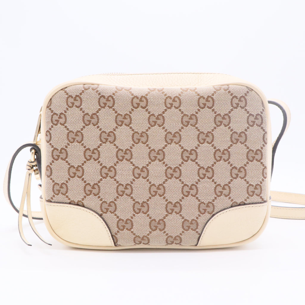 Monogram Dollar Calfskin Mini Bree Messenger Bag Beige Ebony Avoire