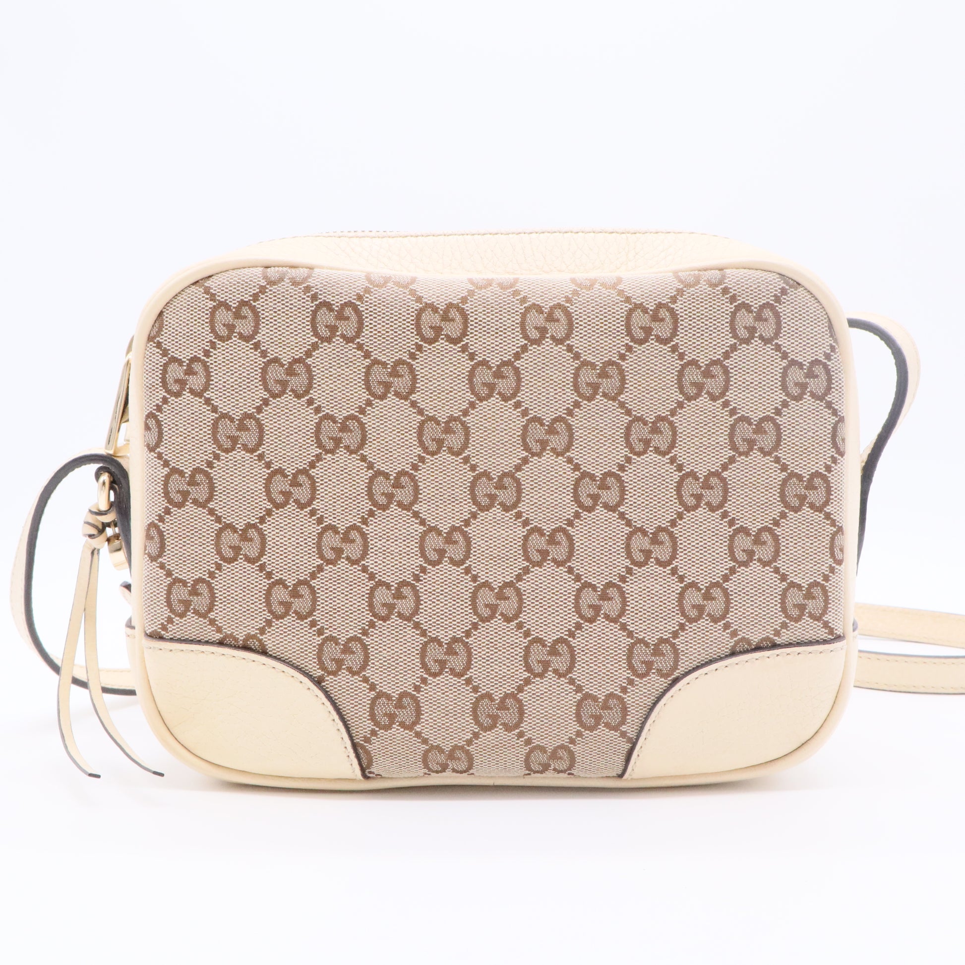 Monogram Dollar Calfskin Mini Bree Messenger Bag Beige Ebony Avoire