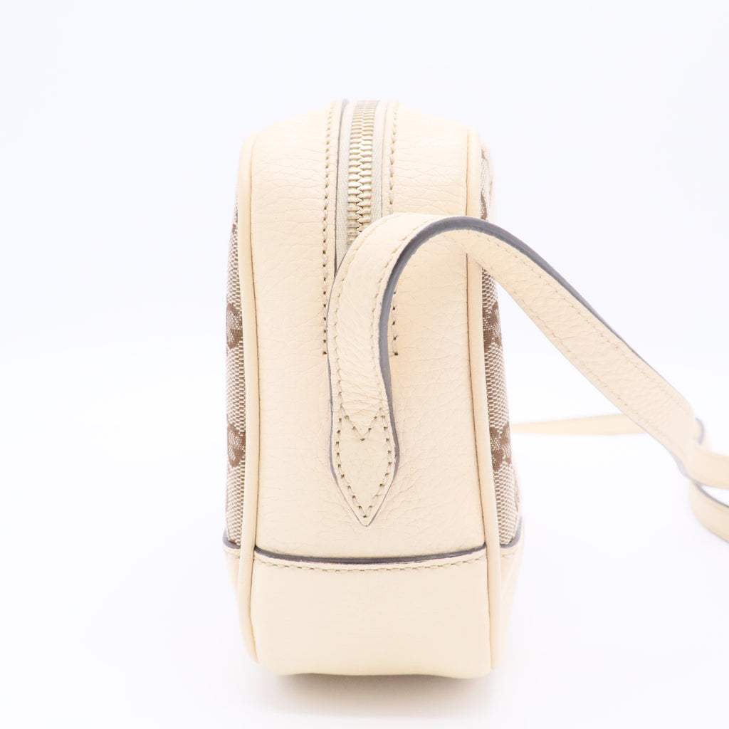 Monogram Dollar Calfskin Mini Bree Messenger Bag Beige Ebony Avoire
