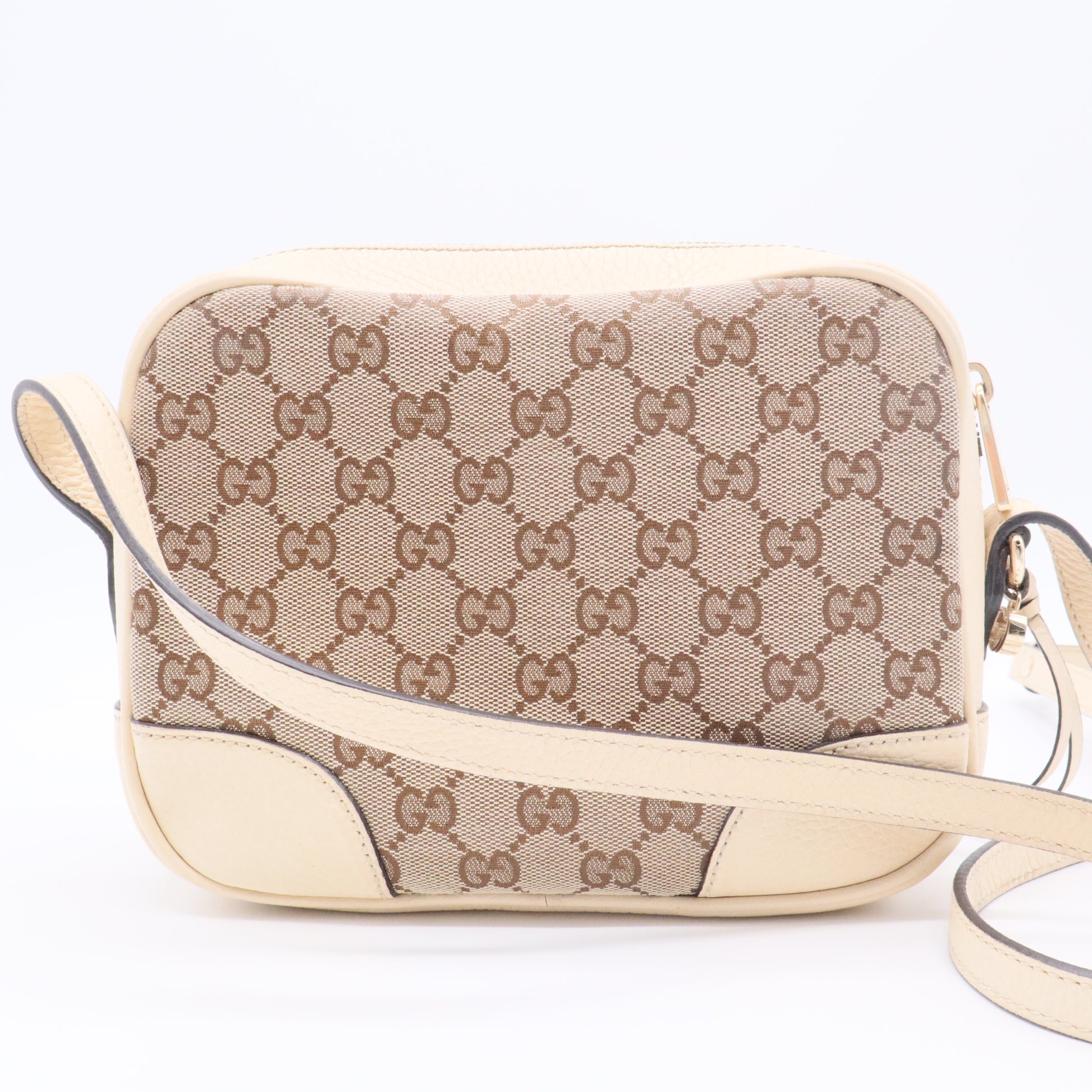Monogram Dollar Calfskin Mini Bree Messenger Bag Beige Ebony Avoire