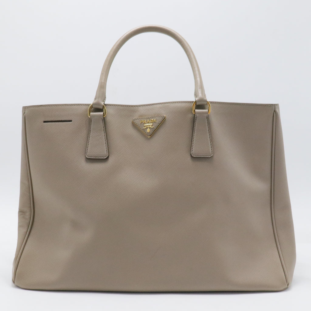 Double Zip Lux Tote Saffiano Leather Large