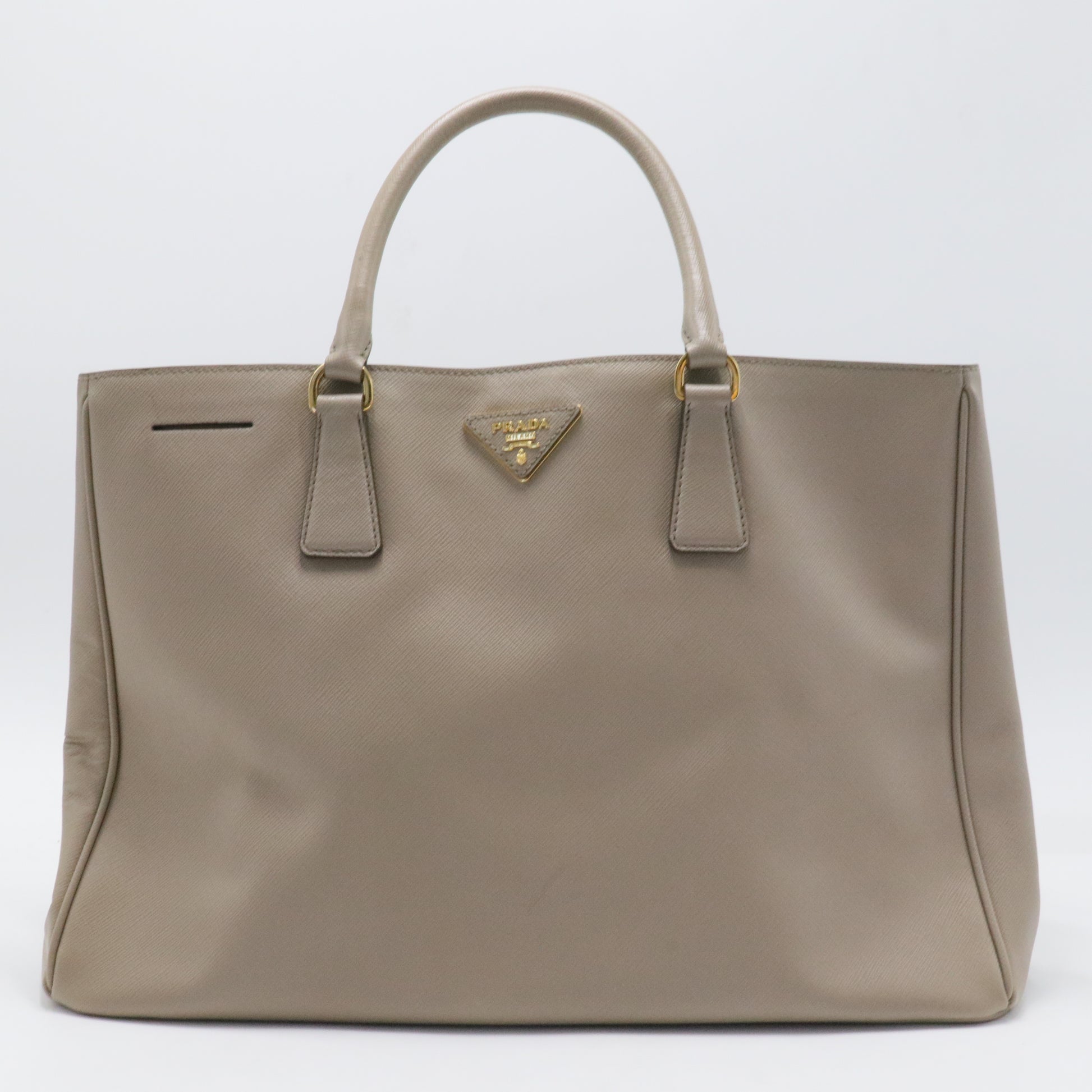 Double Zip Lux Tote Saffiano Leather Large