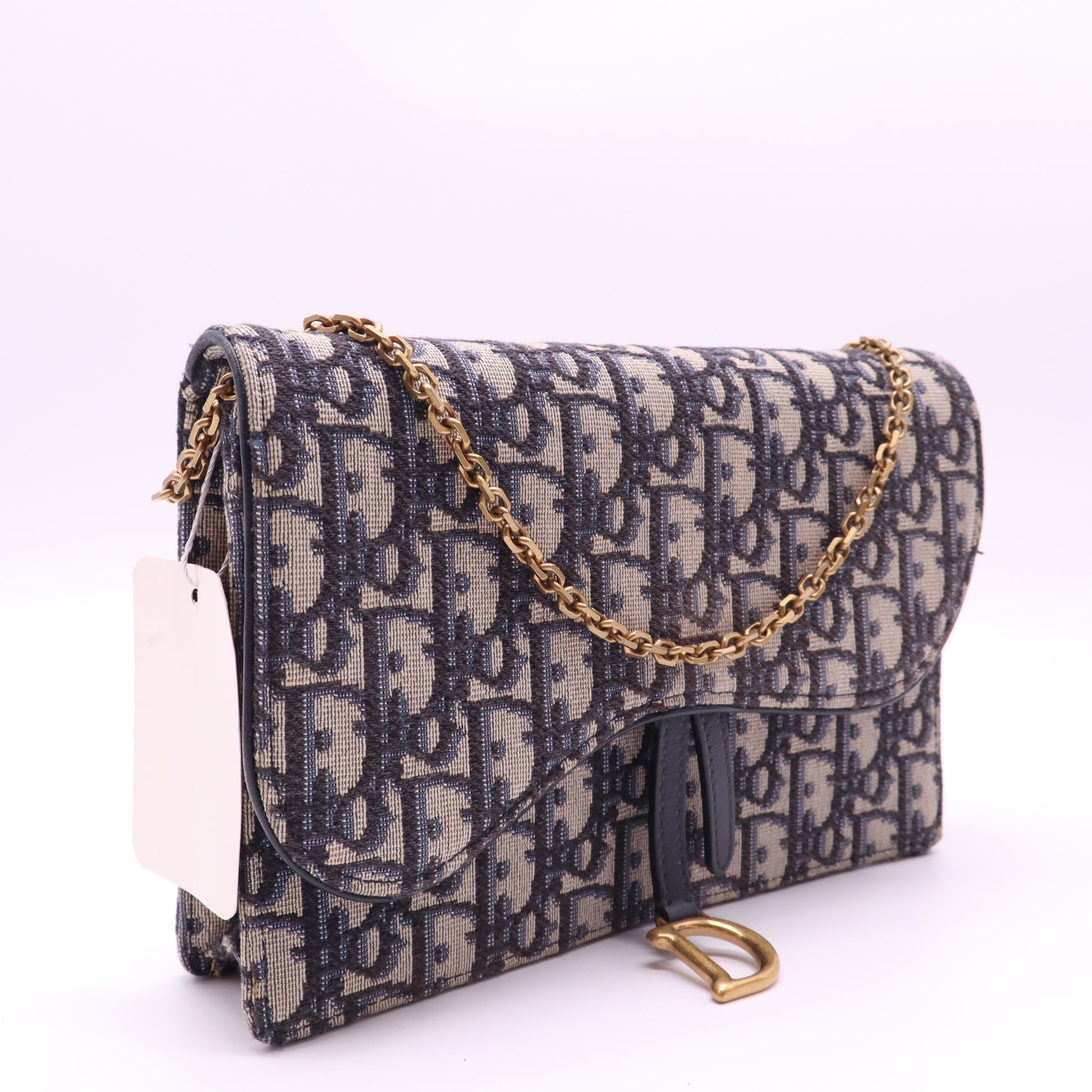 Saddle Pouch Wallet on Chain Oblique Canvas Twins LDJ4128