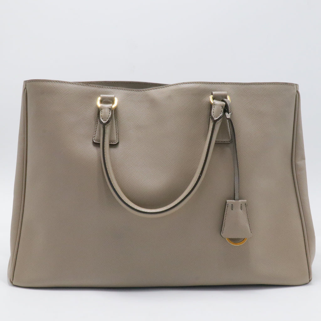 Double Zip Lux Tote Saffiano Leather Large