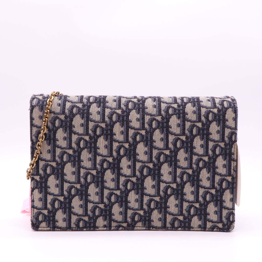 Saddle Pouch Wallet on Chain Oblique Canvas Twins LDJ4128
