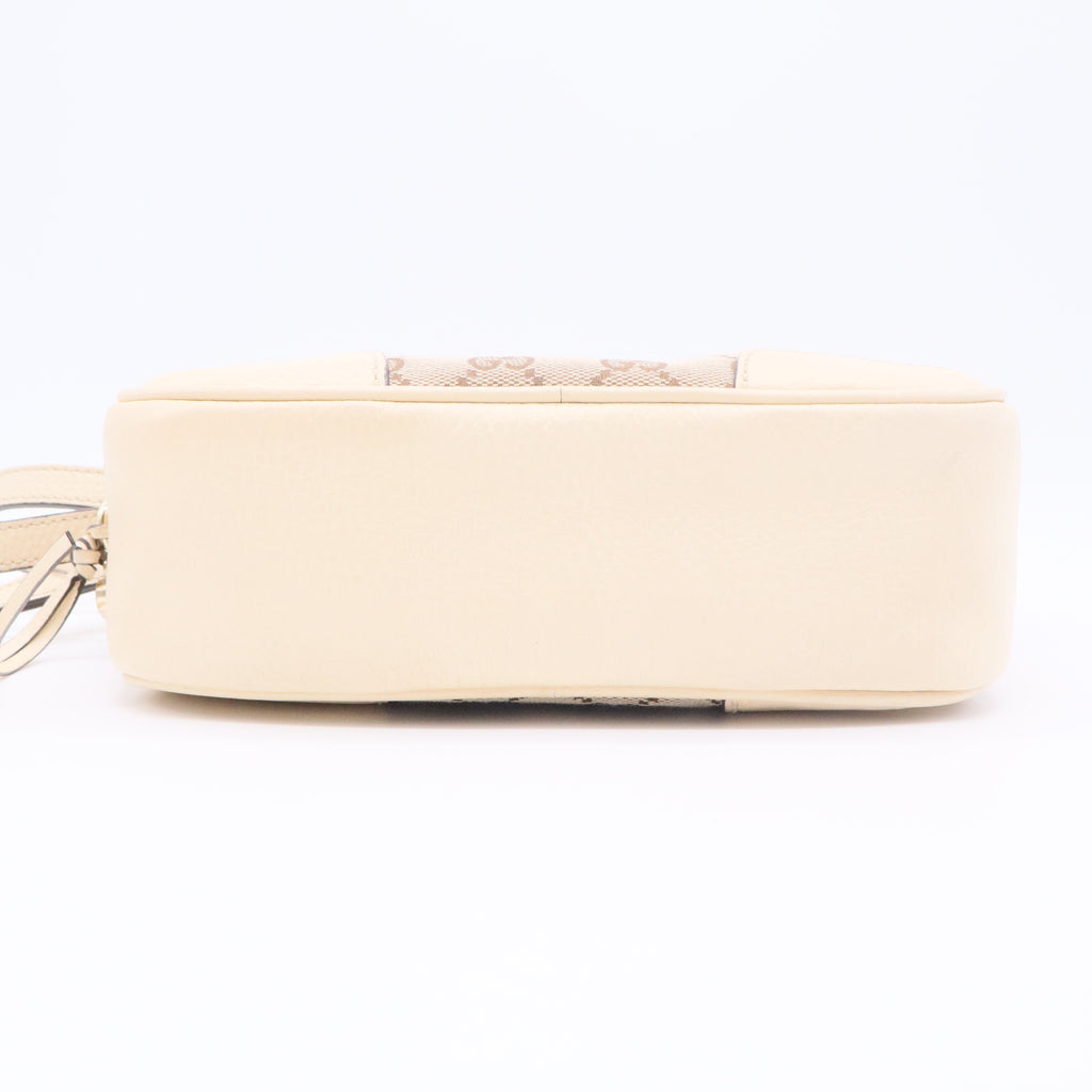 Monogram Dollar Calfskin Mini Bree Messenger Bag Beige Ebony Avoire