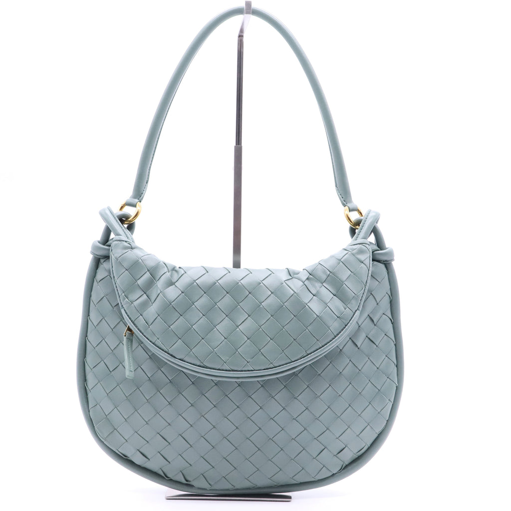 Gemelli Intrecciato-Leather Shoulder Bag
