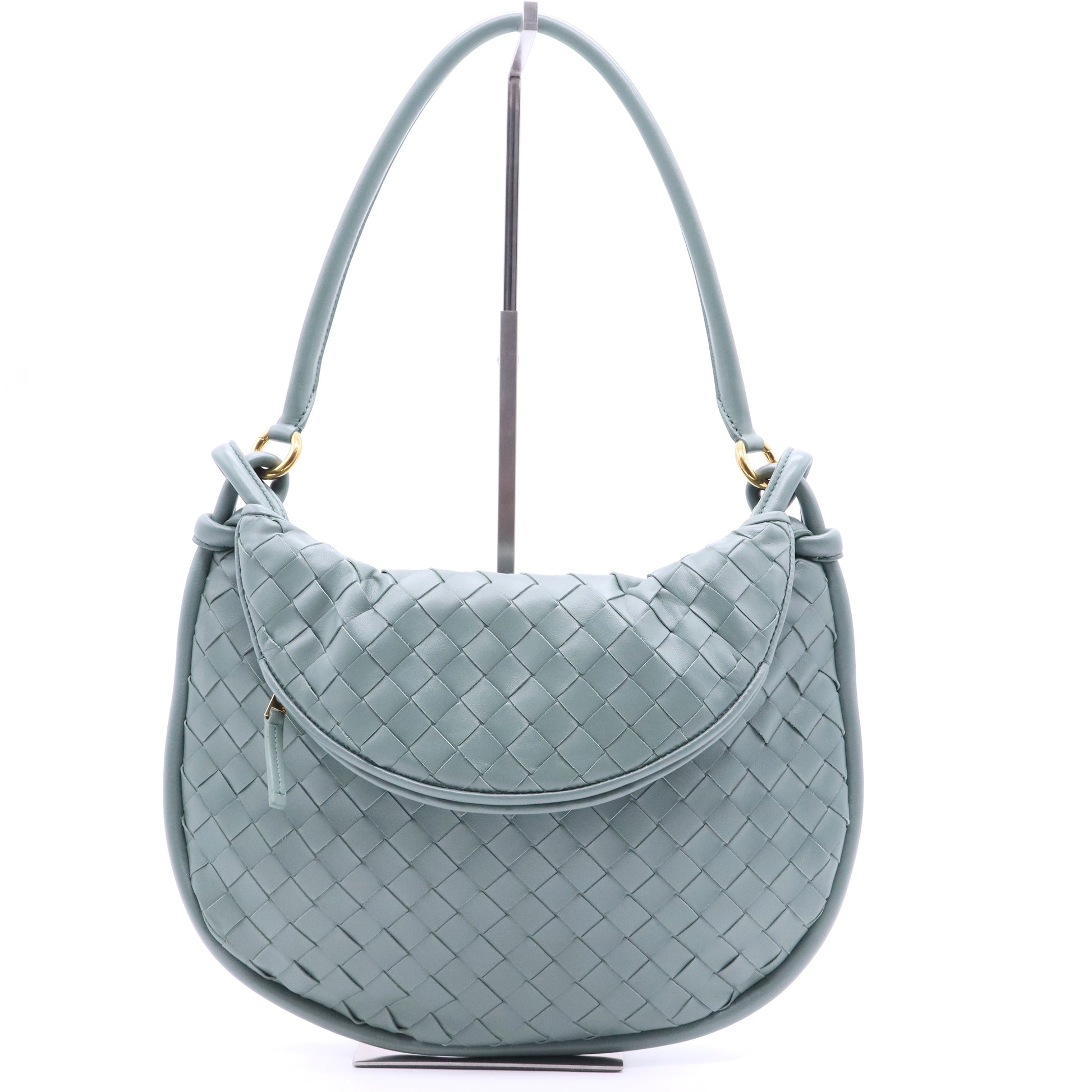 Gemelli Intrecciato-Leather Shoulder Bag