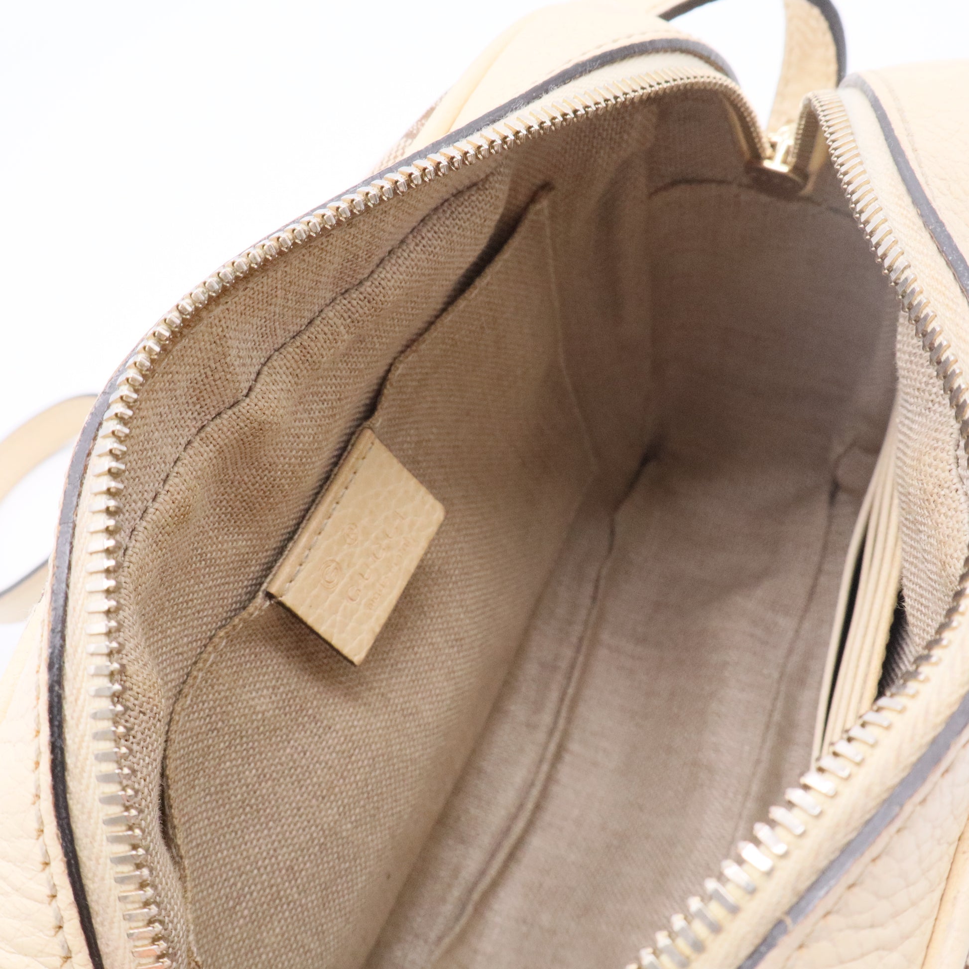 Monogram Dollar Calfskin Mini Bree Messenger Bag Beige Ebony Avoire