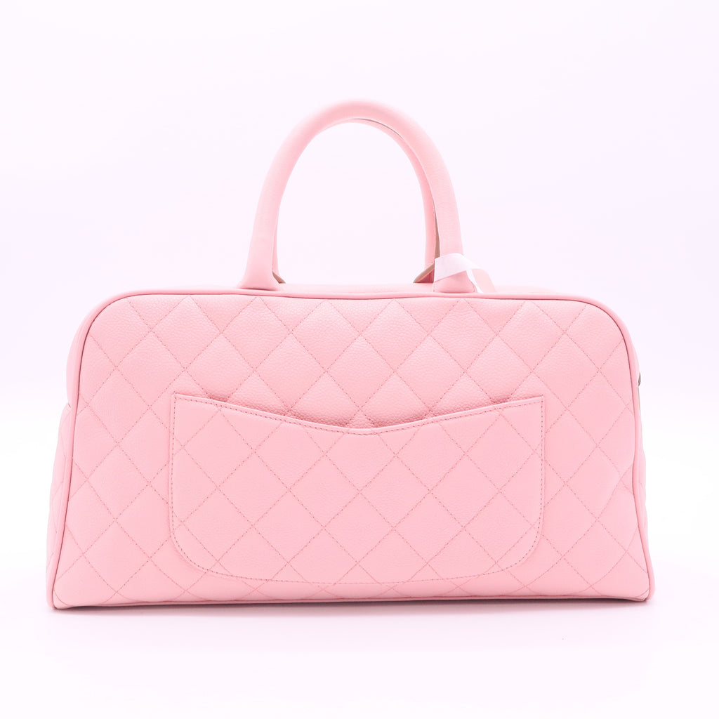 Chanel vintage pink bowling bag twins