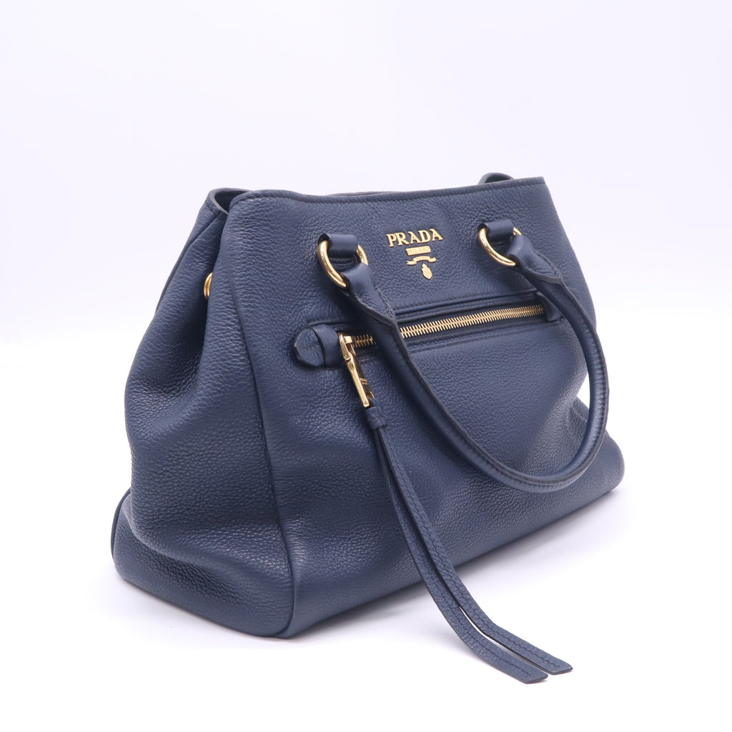 Prada Smeraldo Vitello Phenix Leather Tote Bag twins B23295