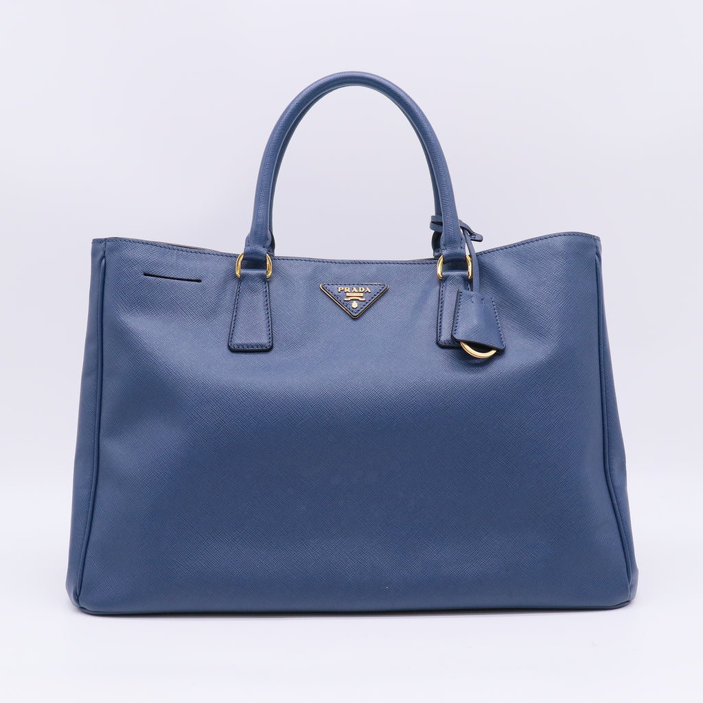 Blue Saffiano Leather Large Gardener's Tote B23308