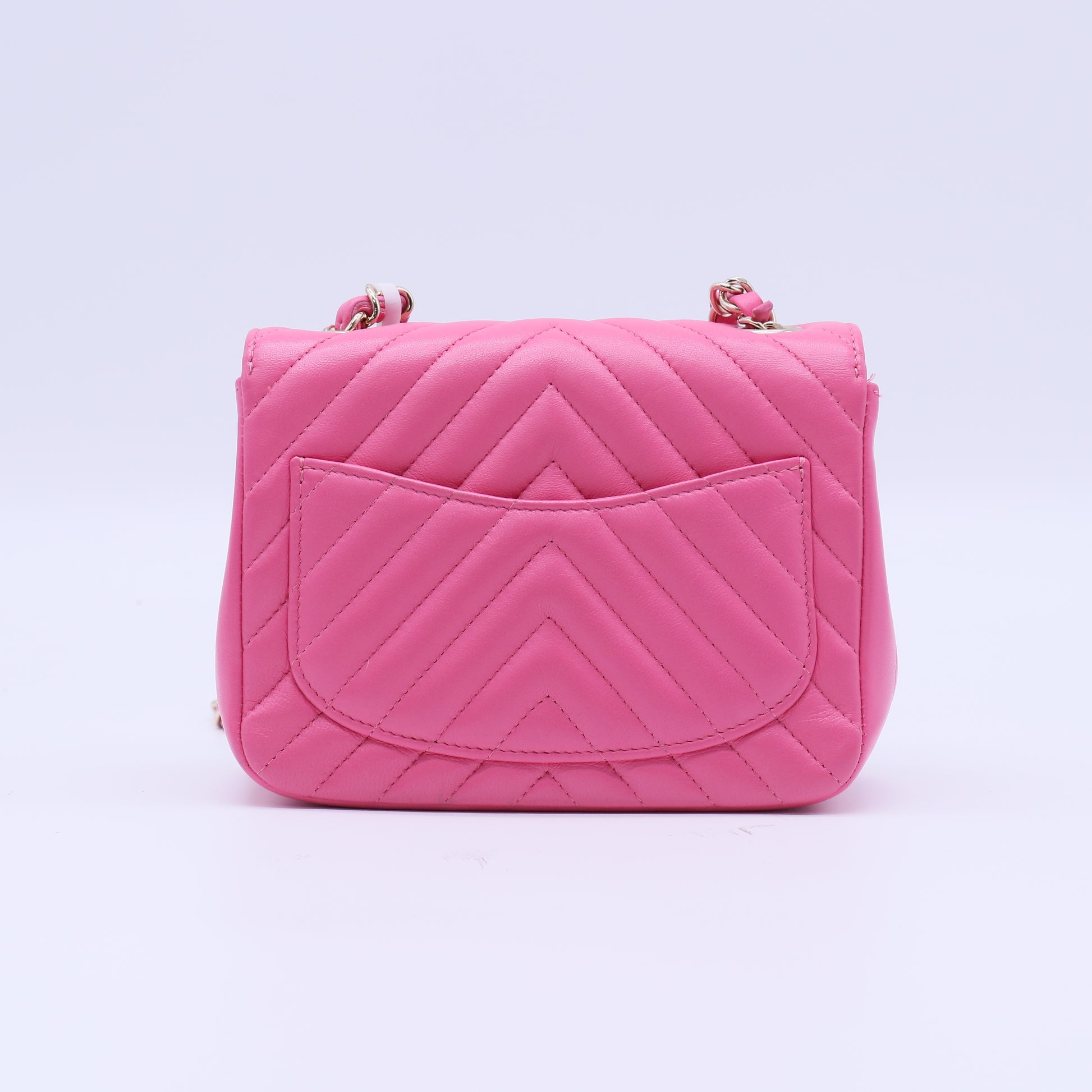 Chanel Classic Chevron Lambskin Mini Square Flap Bag B22148