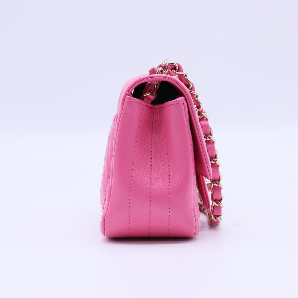 Chanel Classic Chevron Lambskin Mini Square Flap Bag B22148