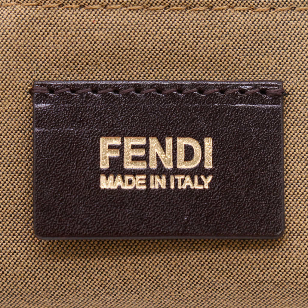 Fendi Zucca Small Chef Shopping Tote Tobacco Moro twins B24085