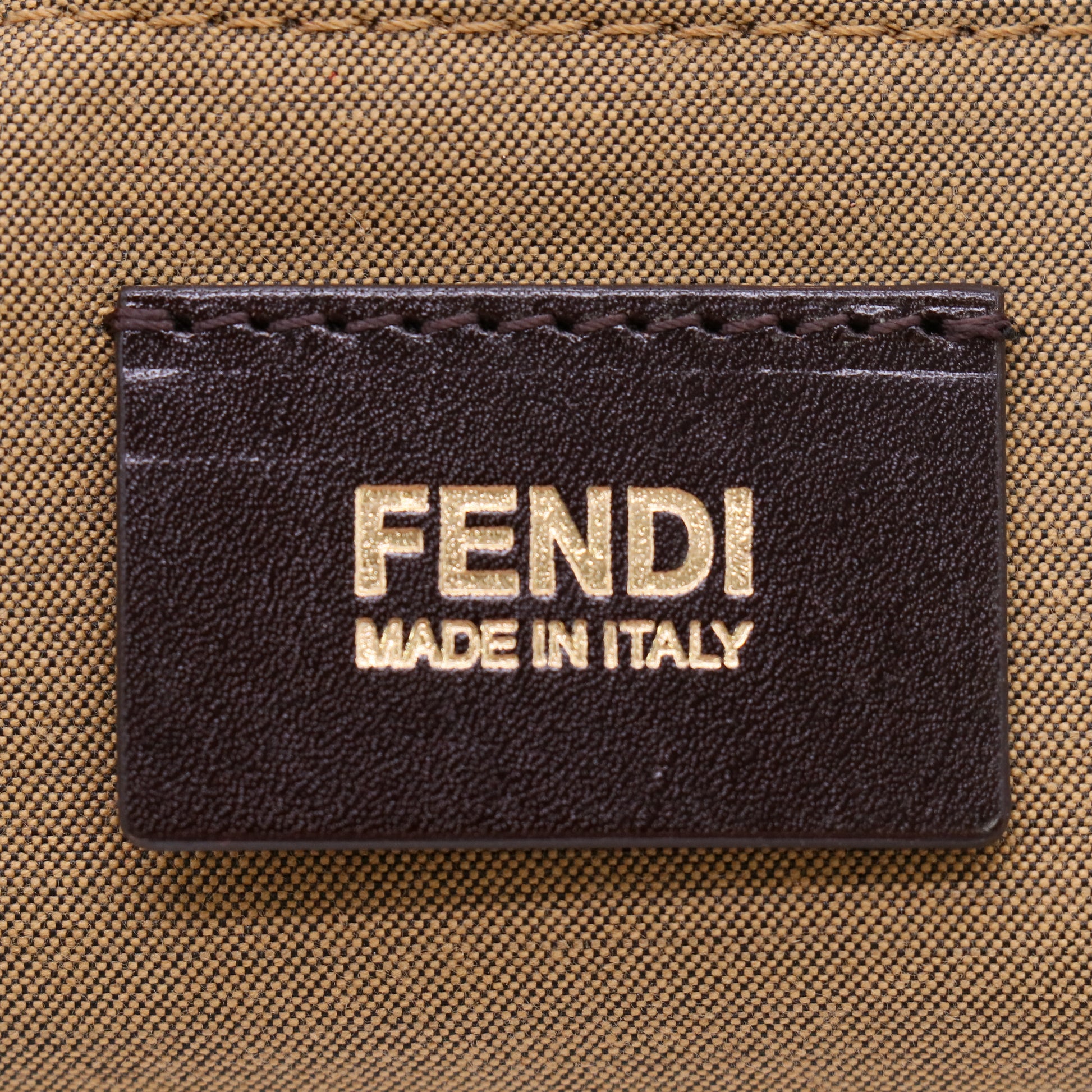 Fendi Zucca Small Chef Shopping Tote Tobacco Moro twins B24085