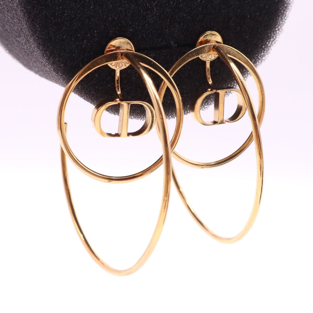 Christian Dior CD Hoop Drop Earrings Twins W21547