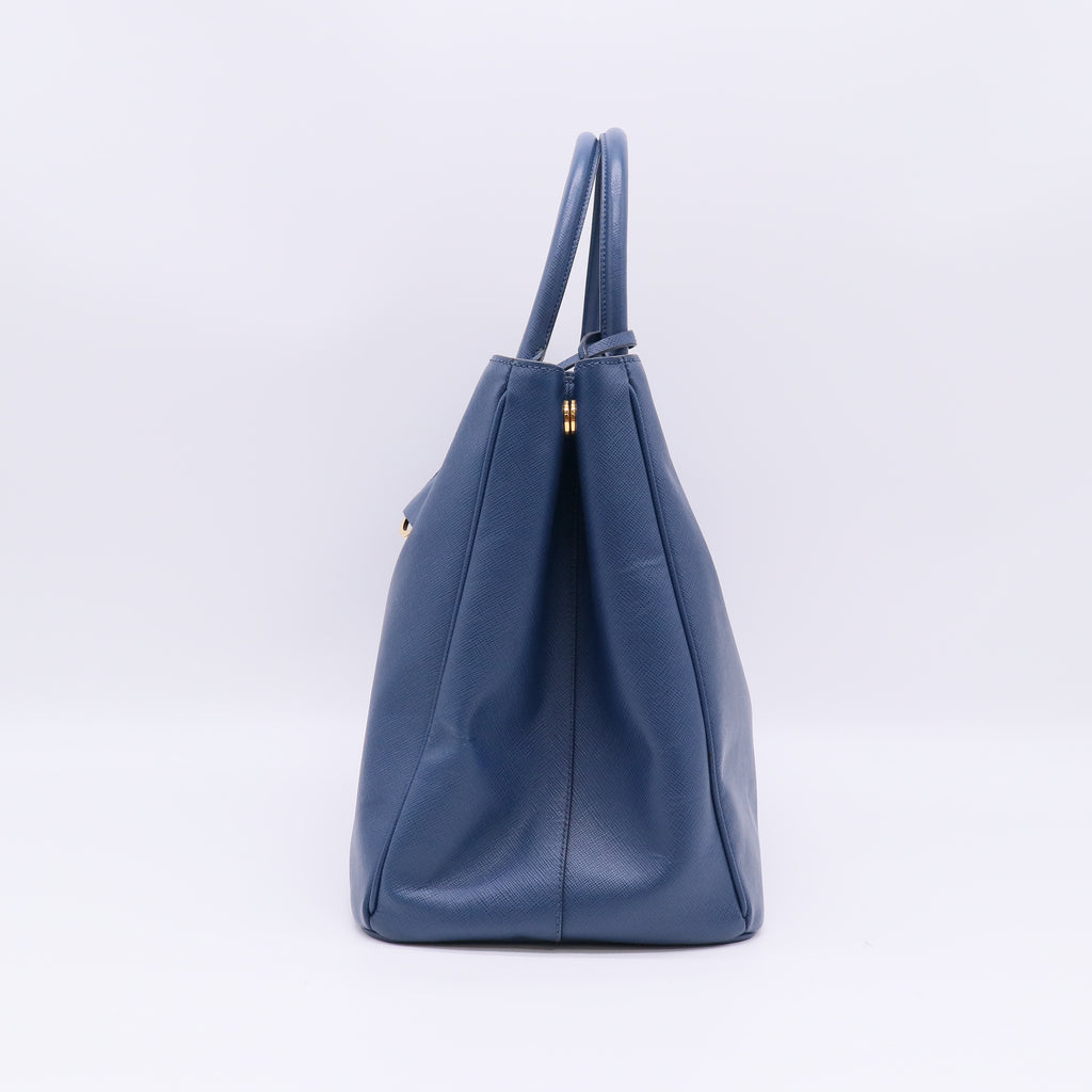 Blue Saffiano Leather Large Gardener's Tote B23308