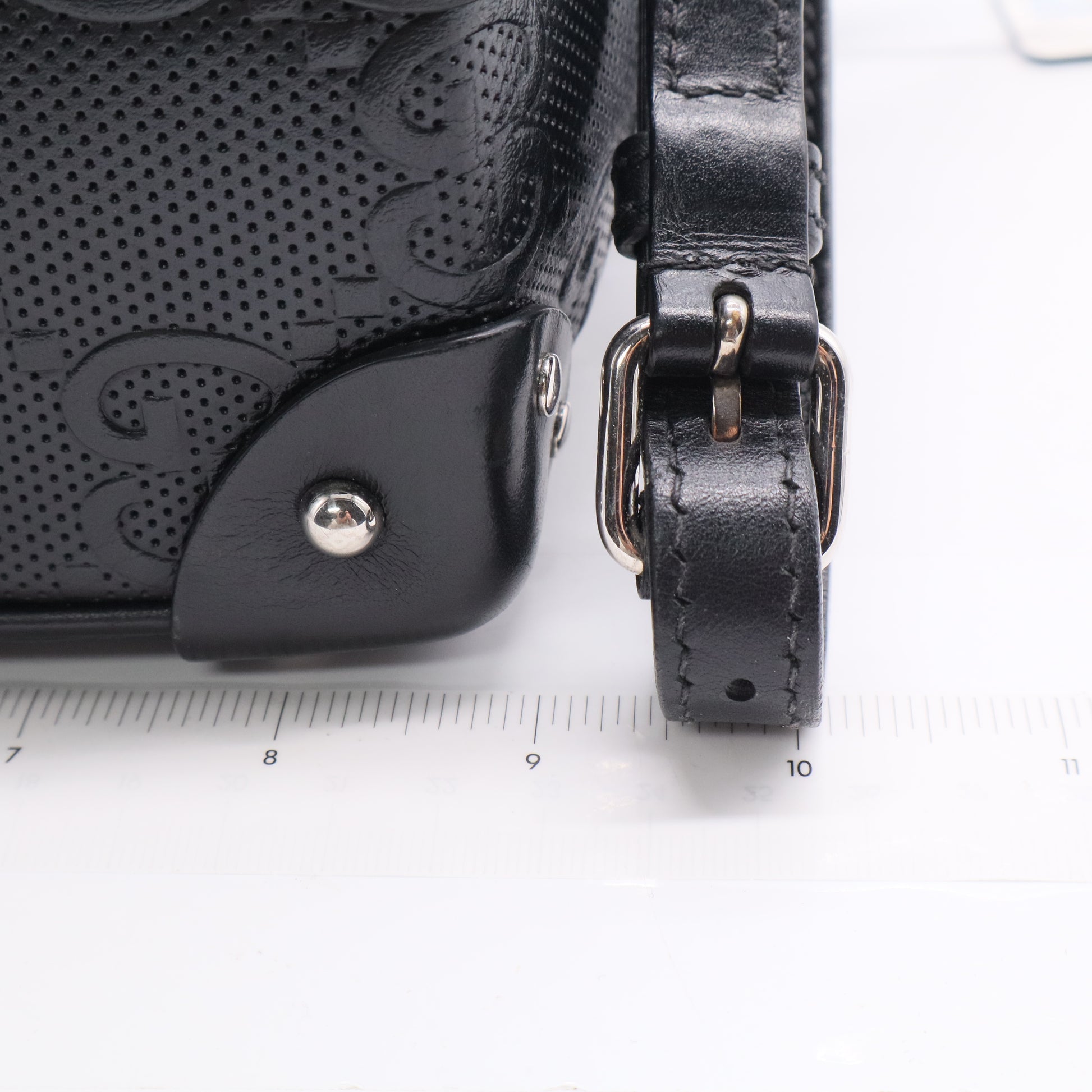 GG Embossed Shoulder Bag Black TWINS LDJ3021