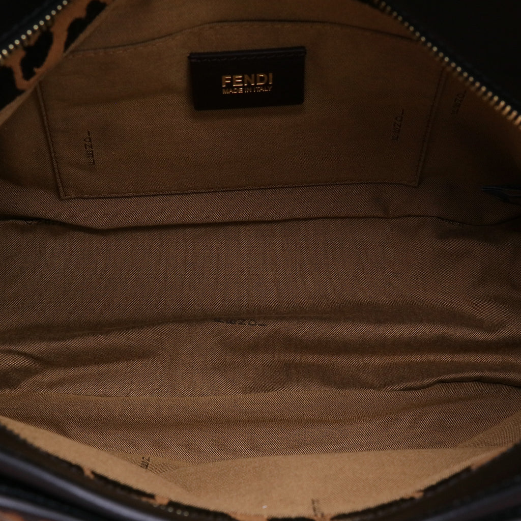 Fendi Zucca Small Chef Shopping Tote Tobacco Moro twins B24085
