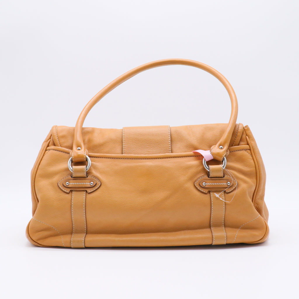 Vintage CD Flap Shoulder Bag Leather twins
